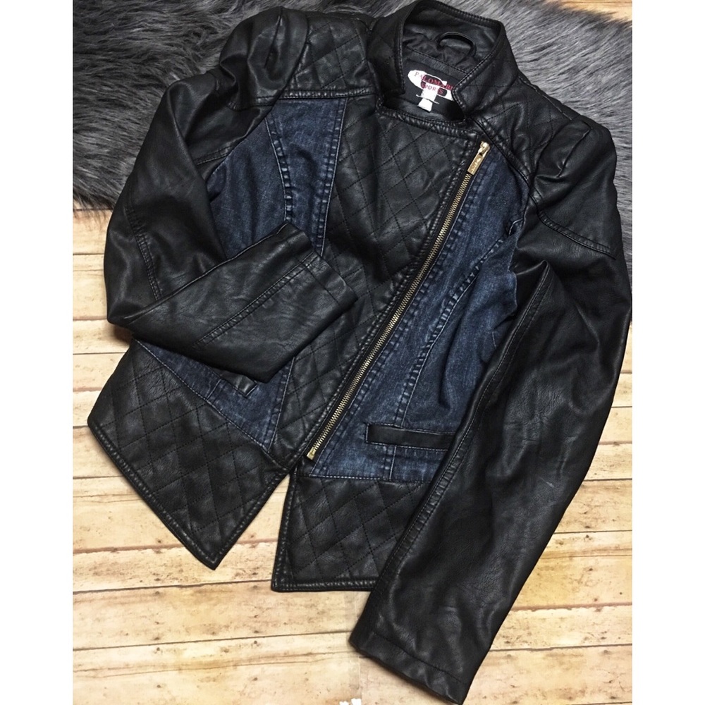 ❌Final Price❌Leather and denim Biker Jacket
